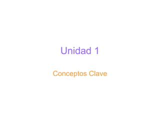 Unidad 1 Conceptos Clave 