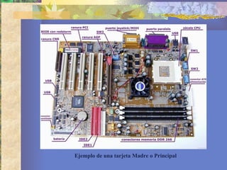 Ejemplo de una tarjeta Madre o Principal   