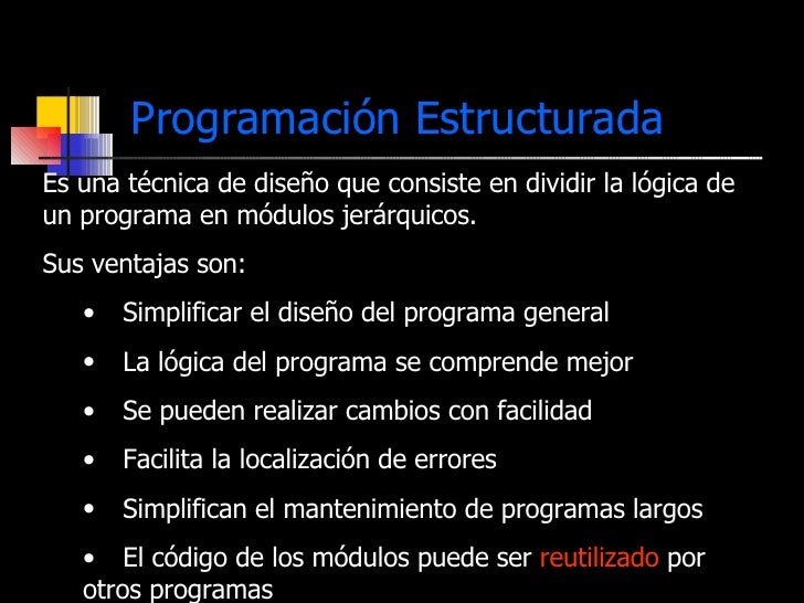 Unidad 3, Programacion Estructurada