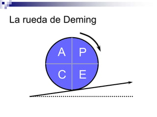 La rueda de Deming
A
C E
P
 