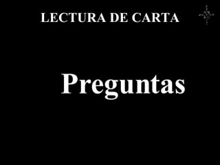 LECTURA DE CARTA Preguntas