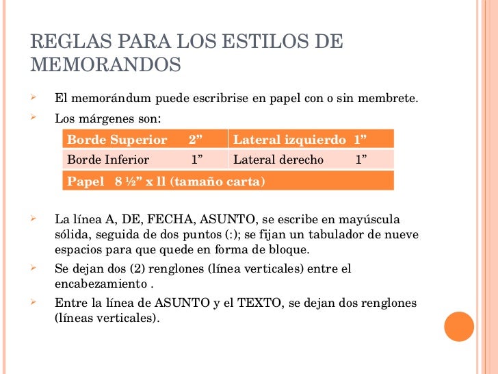 unidad de memorandum memo en espanol