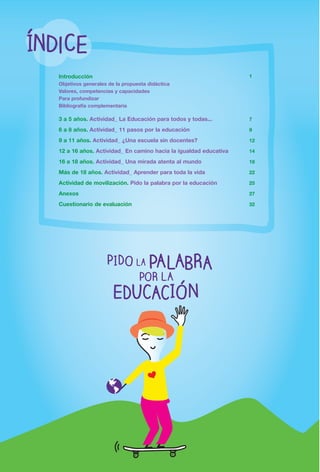 Introducción
Objetivos generales de la propuesta didáctica
Valores, competencias y capacidades
Para profundizar
Bibliograf...