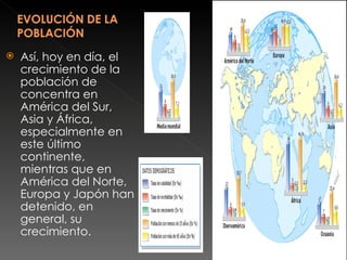 <ul><li>Así, hoy en día, el crecimiento de la población de concentra en América del Sur, Asia y África, especialmente en e...