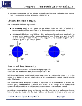 unidad planimetria con teodolito y sus usos | PDF