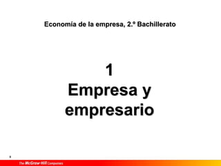 0
1
Empresa y
empresario
Economía de la empresa, 2.º Bachillerato
 