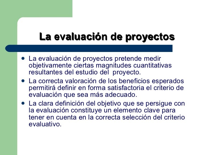 Evaluacion De Un Proyecto | Guía Básica para la Evaluación de Proyectos ...