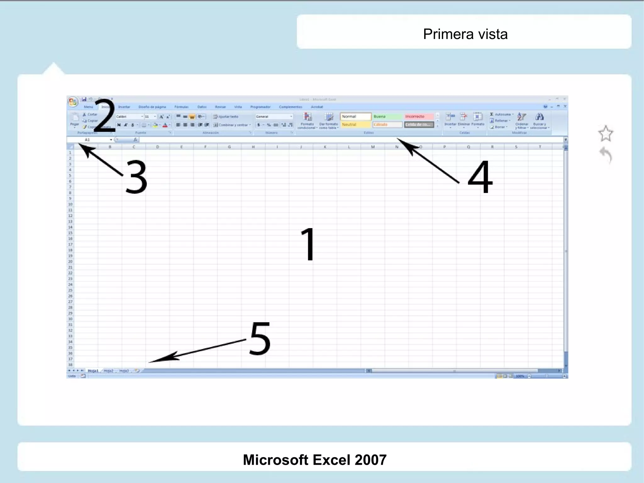 Primera vista Microsoft Excel 2007 