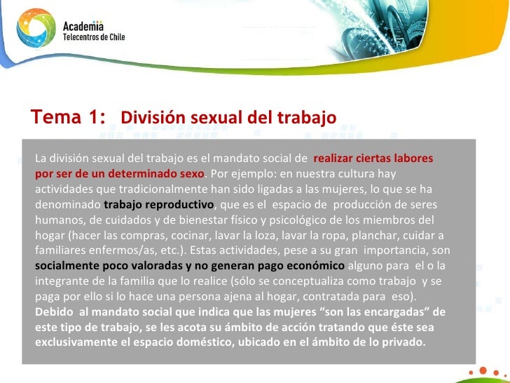 Unidad 1: División sexual del trabajo