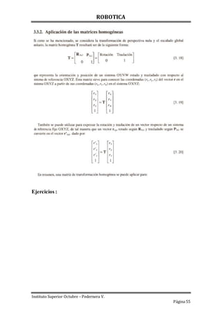 ROBOTICA
Instituto Superior Octubre – Pedernera V.
Página 55
Ejercicios :
 