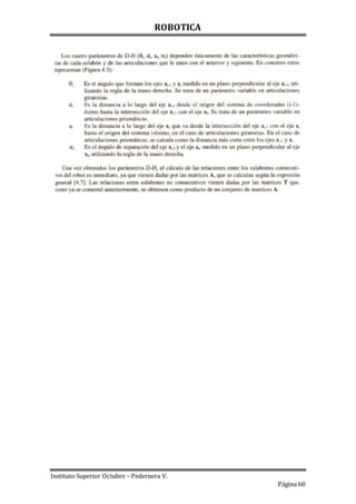 ROBOTICA
Instituto Superior Octubre – Pedernera V.
Página 60
 