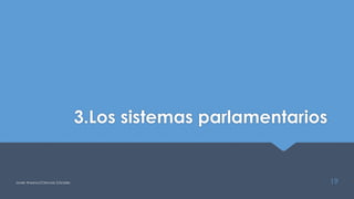 3.Los sistemas parlamentarios
Javier Anzano//Ciencias 2.0ciales 19
 