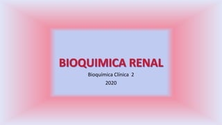 Bioquímica Clínica 2
2020
 