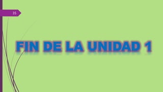 35
FIN DE LA UNIDAD 1
 
