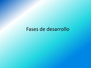 Fases de desarrollo
 