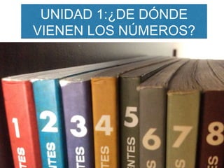 UNIDAD 1:¿DE DÓNDE 
VIENEN LOS NÚMEROS? 
 
