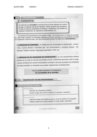 QUINTO AÑO UNIDAD 1 MARICEL VAIROLETTI
4
 