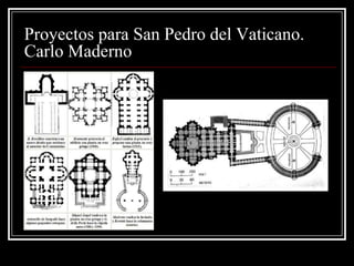 Proyectos para San Pedro del Vaticano.
Carlo Maderno
 