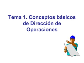Tema 1. Conceptos básicos 
de Dirección de 
Operaciones 
 