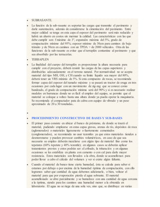 Unidad 1 y 2 el pavimento y sus componentes | DOCX