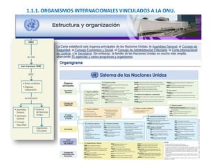1.1.1. ORGANISMOS INTERNACIONALES VINCULADOS A LA ONU.
• TEXTO
 