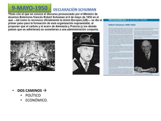 • DOS CAMINOS 
• POLÍTICO
• ECONÓMICO.
 