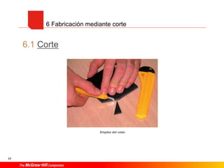 17
6.1 Corte
Empleo del cúter.
6 Fabricación mediante corte
 