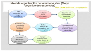 Nivel de organización de la materia viva. (Mapa
cognitivo de secuencias)
https://www.lucidchart.com/pages/es
 