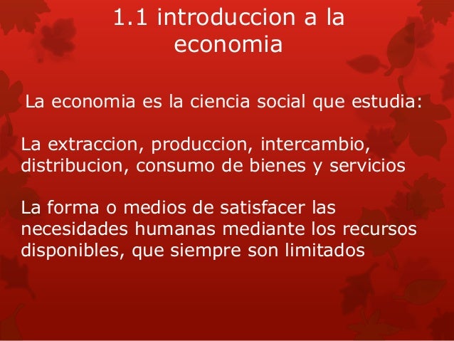 INTRODUCCION A LA ECONOMIA