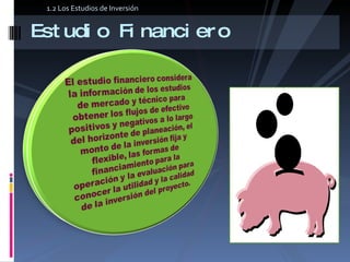 Estudio Financiero 1.2 Los Estudios de Inversión 