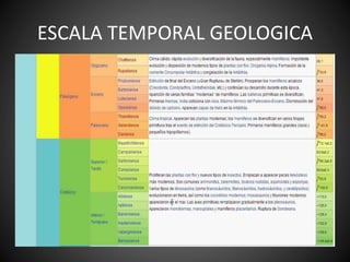 ESCALA TEMPORAL GEOLOGICA
 