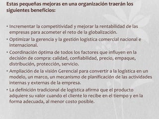 Introducción a logística y cadenas de suministro. Unidad 1. | PPTX