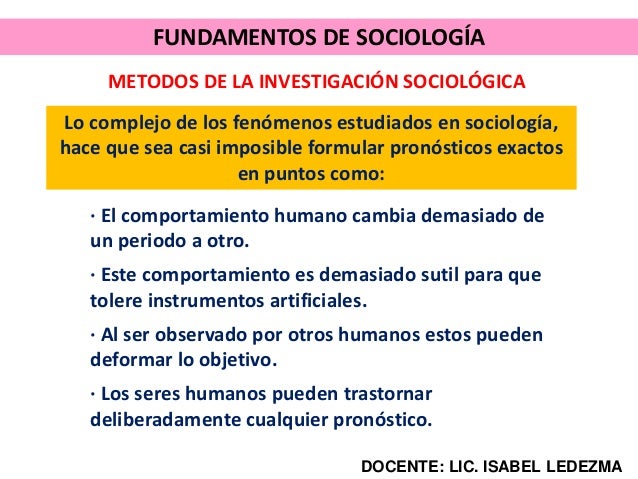 Unidad 1 Métodos y Técnicas de la Investigación en Sociología