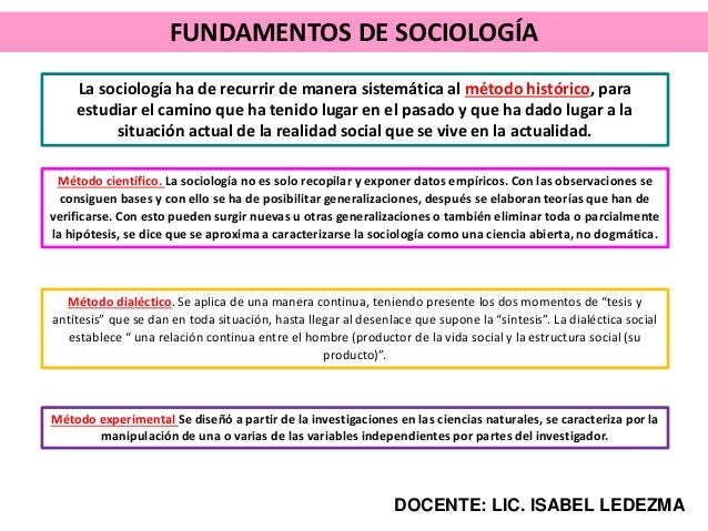 Unidad 1 Métodos y Técnicas de la Investigación en Sociología