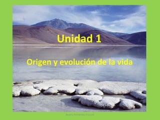 Unidad 1
Origen y evolución de la vida
Beatriz Fernández Francos
 