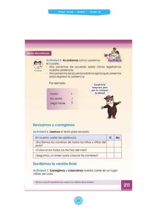 51
Primer Grado - Unidad 1 - Sesión 04
 