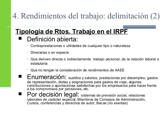 Rendimientos del Trabajo en el IRPF (España, 2012)