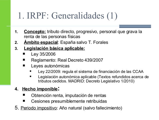 Rendimientos del Trabajo en el IRPF (España, 2012)