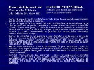 MEDICIÓN DE LOS COSTOS DE PROTECCIÓN Muchos economistas han utilizado el enfoque  de equilibrio parcial para estimar la pérdida de peso muerto de la protección. Sin embargo tales estimativos no incluyen las perdidas asociadas con la ineficiencia (cuando la protección conduce a un monopolio domestico, el cual no siente ninguna presión para emprender el esfuerzo necesario para minimiza costos)