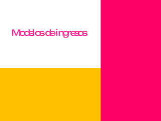 Modelos de ingresos 