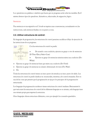 SAUL MERARI
SALINAS MARTINEZ
2.2. Utilizar estructuras de control:
 
