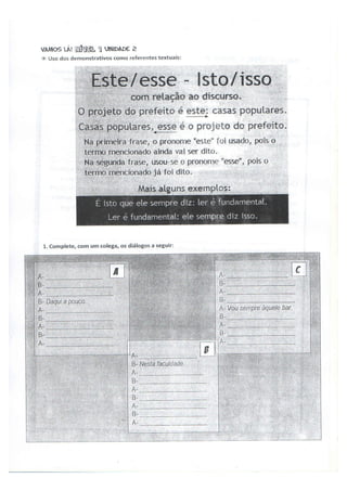 Vamos Lá!  Unidad 2