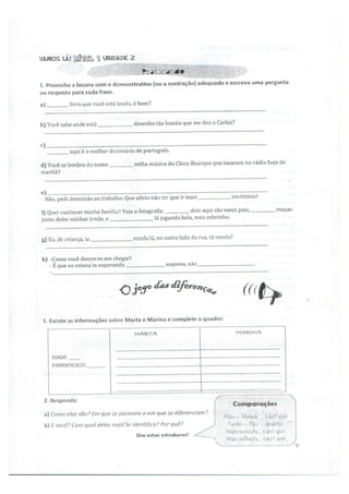 Vamos Lá!  Unidad 2