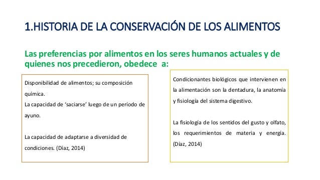 Conservación de alimentos y bebidas