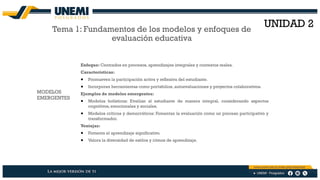 Modelos y Enfoques de Evaluación Educativa para el Aprendizaje ...