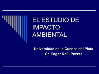 EL ESTUDIO DE 
IMPACTO 
AMBIENTAL 
Universidad de la Cuenca del Plata 
Cr. Edgar Raúl Pozzer 
 