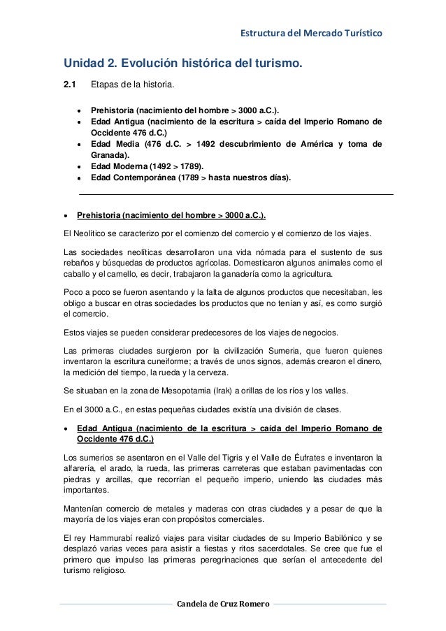 Unidad 2 Evolucion Historica Del Turismo Unidad 2 Evolucion Historica Del Turismo
