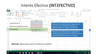 Interés Efectivo (INT.EFECTIVO)
14/05/2017 Carlos Mario Morales C 5
Aplicación: siga los pasos que se muestran en la gráfica
 
