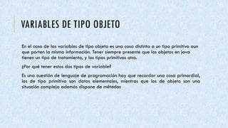 Tipos de Variables en Java | PPTX