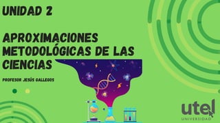 Unidad 2
Aproximaciones
metodológicas de las
ciencias
Profesor Jesús Gallegos
 